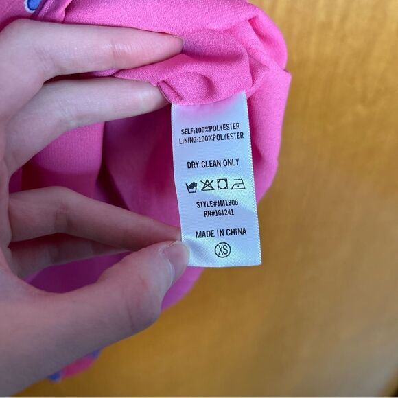 J. Marie Piper Ruffle Mini Dress Pink Size XS - Picture 7 of 10